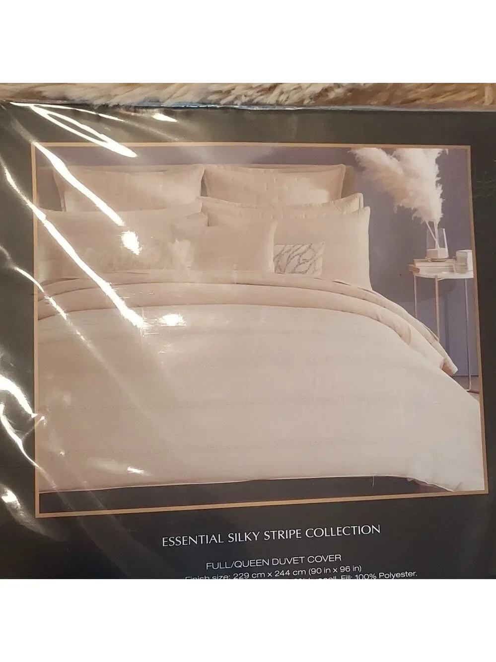 Donna Karan Silky Stripe Duvet Cover Full/Queen